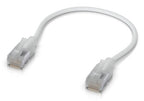 Ubiquiti UACC-Cable-Patch-EL-C6A-0.15M-W-24 networking cable Translucent, White Cat6a