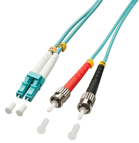Lindy 1.0m OM3 LC - ST Duplex InfiniBand/fibre optic cable 1 m Turquoise