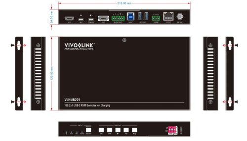 Vivolink VLHUB221 USB graphics adapter Black