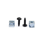 StarTech.com 50-Pack 10-32 19mm Screws and Square Hole Clip Nuts for 19" or 10" Server Racks, Cabinets and Enclosures, Black and Silver - TAA