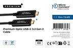 Microconnect MC-USB3.1CC10OP USB cable USB 3.2 Gen 2 (3.1 Gen 2) 10 m USB C Black