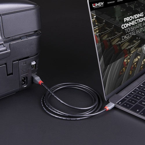 Lindy 2m USB 3.2 Type C to B Cable, Anthra Line