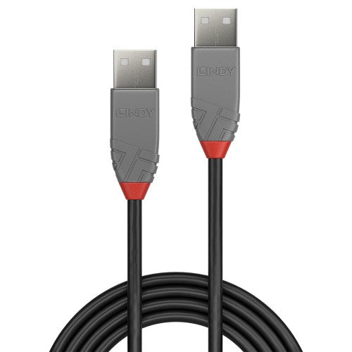 Lindy 3m USB 2.0 Type A to A Cable, Anthra Line