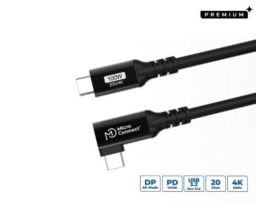 Microconnect USB3.2CC025-A USB cable USB 3.2 Gen 2x2 0.25 m USB C Black