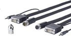 Vivolink PROVGASCW15 VGA cable 15 m VGA (D-Sub) + 3.5mm Black