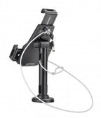 Manhattan iPad & Tablet Desk Stand, Lockable, Wall Mountable, Secure Anti-Theft, 7.9" to 10.5" tablets, 360° Rotation, +/- 70° Tilt, 330° Swivel, Black, Lifetime Warranty
