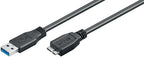 Microconnect USB3.0AB5MICRO USB cable USB 3.2 Gen 1 (3.1 Gen 1) 5 m USB A Micro-USB B Black