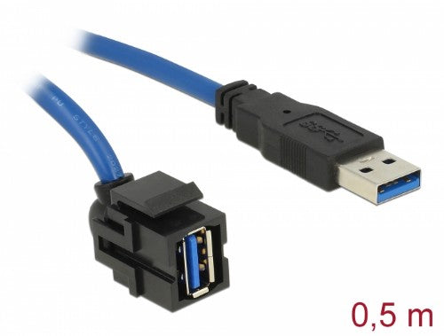 DeLOCK 86375 USB cable USB 3.2 Gen 1 (3.1 Gen 1) 0.5 m USB A Blue