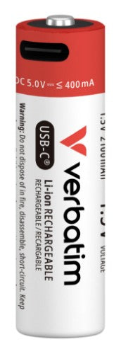 Verbatim AA USB-C Rechargeable Battery (Pack of 4)