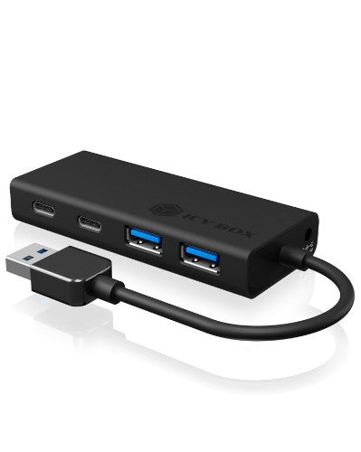 ICY BOX IB-HUB1426-U3 USB 3.2 Gen 1 (3.1 Gen 1) Type-A 5000 Mbit/s Black