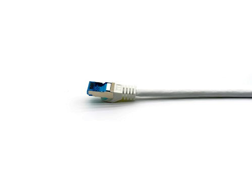 Equip Cat.6A S/FTP Patch Cable, Angled to Straight plug, 0.5m, White