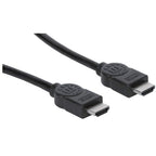 Manhattan HDMI 4K@30Hz Cable with Ethernet, 2m, Suitable for ALL 1080p/HD and majority of 4K uses (check your system 4K specification to be sure), Male to Male, Black, Ultra HD 4k x 2k, Lifetime Warranty, High Speed, Equivalent to HDMM2MHS