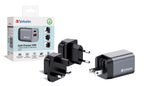 Verbatim GNC-35 GaN Charger 35W with 1 x USB-C PD 35W / 1 x USB-A QC 3.0 (EU/UK/US)