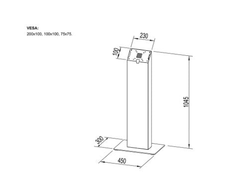 Multibrackets M Pro Series - Kiosk Black 15-32"