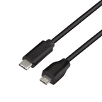 LogiLink CU0197 USB cable USB 2.0 1 m USB C Micro-USB B Black