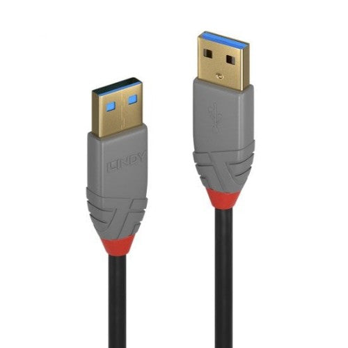 Lindy 2m USB 3.2 Type A Cable, 5Gbps, Anthra Line