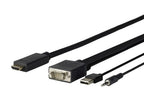 Vivolink PROVGAHDMI5 video cable adapter 5 m HDMI Type A (Standard) VGA (D-Sub) + 3.5mm + USB Type-A Black
