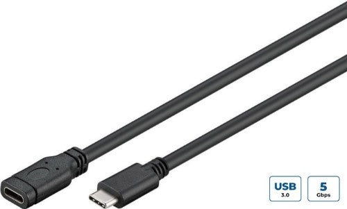 Microconnect USB3.1CC1EX USB cable USB 3.2 Gen 1 (3.1 Gen 1) 1 m USB C Black