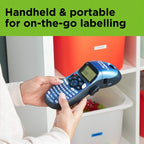 DYMO LetraTag LT-100H Handheld Label Maker | ABC Keyboard Label Printer with Easy-to-Use13 Character LCD Screen | for Home or Office | Blue