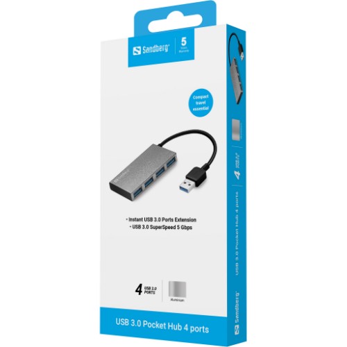 Sandberg USB 3.0 Pocket Hub 4 ports