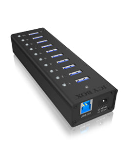 ICY BOX IB-AC6110 USB 3.2 Gen 1 (3.1 Gen 1) Type-B 5000 Mbit/s Black