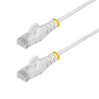 StarTech.com 5m White Slim CAT6 Ethernet Cable, Snagless, 100W PoE, UTP, LSZH, 28AWG Pure Bare Copper Wire, Slim RJ45 Network Patch Cord w/Strain Reliefs, Individually Tested