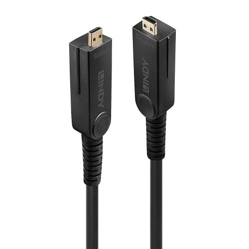 Lindy 20m Fibre Optic Hybrid Micro-HDMI 18G Cable with Detachable HDMI and DVI Connectors