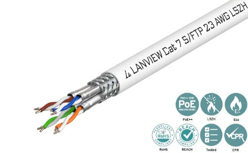 Lanview LVN122506 networking cable White 500 m Cat7 SF/UTP (S-FTP)
