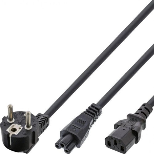Microconnect PE011418 power cable Black 1.8 m Power plug type E+F C13 coupler + C5 coupler