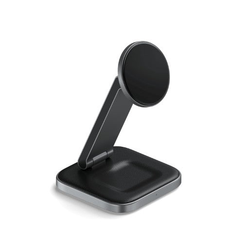 Satechi ST-Q21FM mobile device charger Headphones, Smartphone Grey USB Wireless charging Indoor