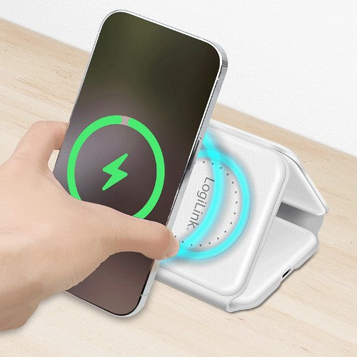 LogiLink PA0344 mobile device charger Universal White USB Wireless charging Fast charging Indoor