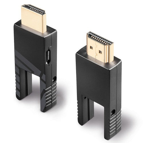 Lindy 40m Fibre Optic Hybrid Micro-HDMI 18G Cable with Detachable HDMI and DVI Connectors