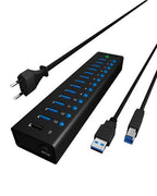 ICY BOX IB-AC6113 USB 3.2 Gen 1 (3.1 Gen 1) Type-B 5000 Mbit/s Black