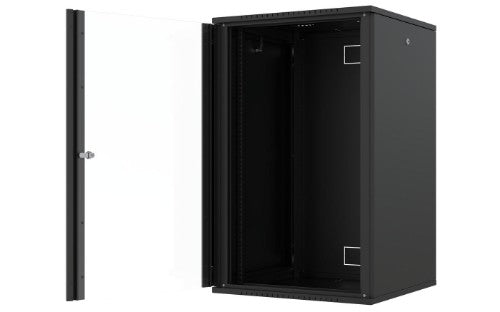 Lanview RWF20U66BL rack cabinet 20U Wall mounted rack Black
