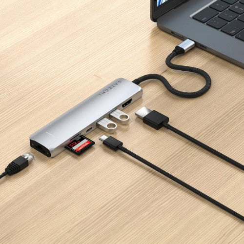 Satechi ST-P7SS interface hub USB Type-C 10000 Mbit/s Silver