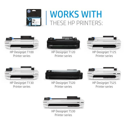 HP CZ133A/711 Ink cartridge black 80ml for HP DesignJet T 520