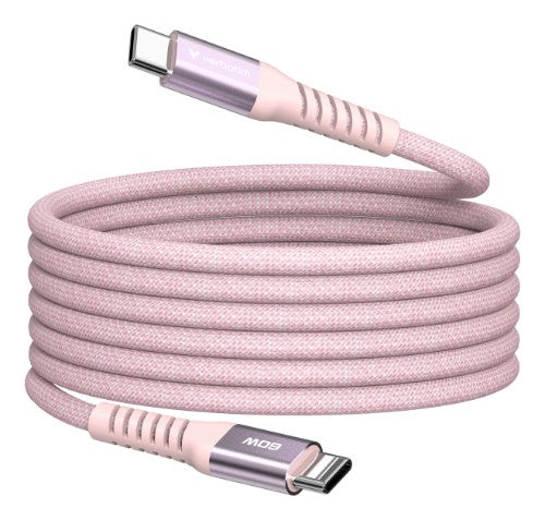Verbatim Sync & Charge Magnetic Cable - 60W USB-C to USB-C 120 cm Pink