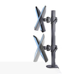 StarTech.com Desk Mount For 2x Vertically Stacked Monitors, Dual 49", Total 70lb (32kg), C-Clamp, Quick-Release VESA System, Widescreen 16:9/Ultrawide 32:9, TAA