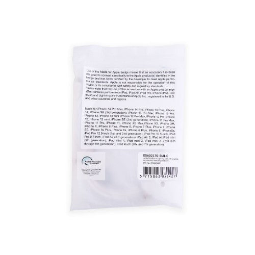 eSTUFF ES602170-BULK lightning cable 1 m White
