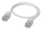 Ubiquiti UACC-Cable-Patch-EL-C6A-0.3M-W networking cable Translucent, White Cat6a