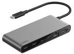 Belkin INC024HQSGY interface hub USB Type-C 10000 Mbit/s Grey