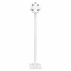 Manhattan Floor Stand (Anti theft) for Tablet and iPad, Universal, 360° Rotation, Tilt +20° to -110°, White, Lockable, Tablets 7.9" to 11", Height adjustable 790 to 1190mm,Extendable clamps: height 200 to 246mm/width 129 to 181mm,Can be bolted to floor (p