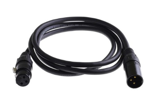 Microconnect PRO XLR cable 2m, AWG24, OFC, Balances, shielded, PVC, OD6,0mm, black audio cable