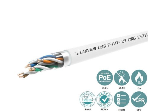 Lanview LVN122113 networking cable White 305 m Cat6 F/UTP (FTP)