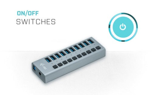 i-tec USB 3.0 Charging HUB 10 port + Power Adapter 48 W