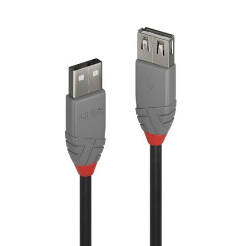 Lindy 2m USB 2.0 Type A Extension Cable, Anthra Line