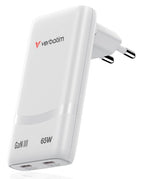 Verbatim Fold 'n' Go GaN Charger 65W EU plug White