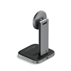 Satechi ST-Q21FM mobile device charger Headphones, Smartphone Grey USB Wireless charging Indoor