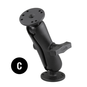 RAM Mounts Double Ball Mount with 75x75mm VESA Plate