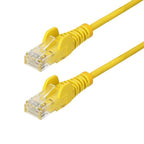 StarTech.com 5m Yellow Slim CAT6 Ethernet Cable, Snagless, 100W PoE, UTP, LSZH, 28AWG Pure Bare Copper Wire, Slim RJ45 Network Patch Cord w/Strain Reliefs, Individually Tested